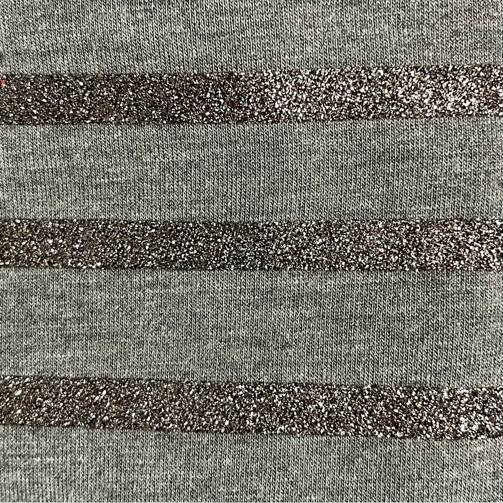 Liz Claiborne Boat Neck 3/4 Sleeve Pullover Gray Striped Knit Shirt Tee SzL NWT - Picture 4 of 9